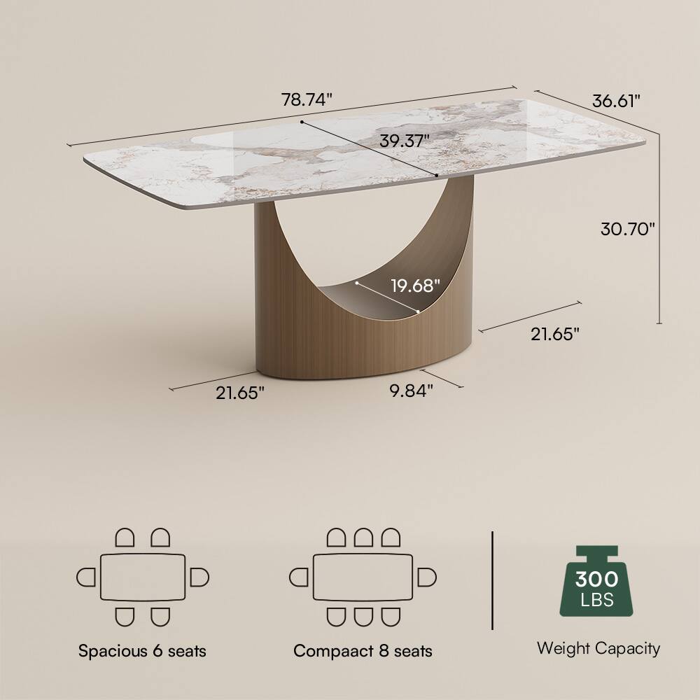 78.74" 36.61" 39.37" 30.70" 19.68" 21.65" 21.65" 9.84" 300 LBS Spacious 6 seats Compact 8 seats Weight Capacity