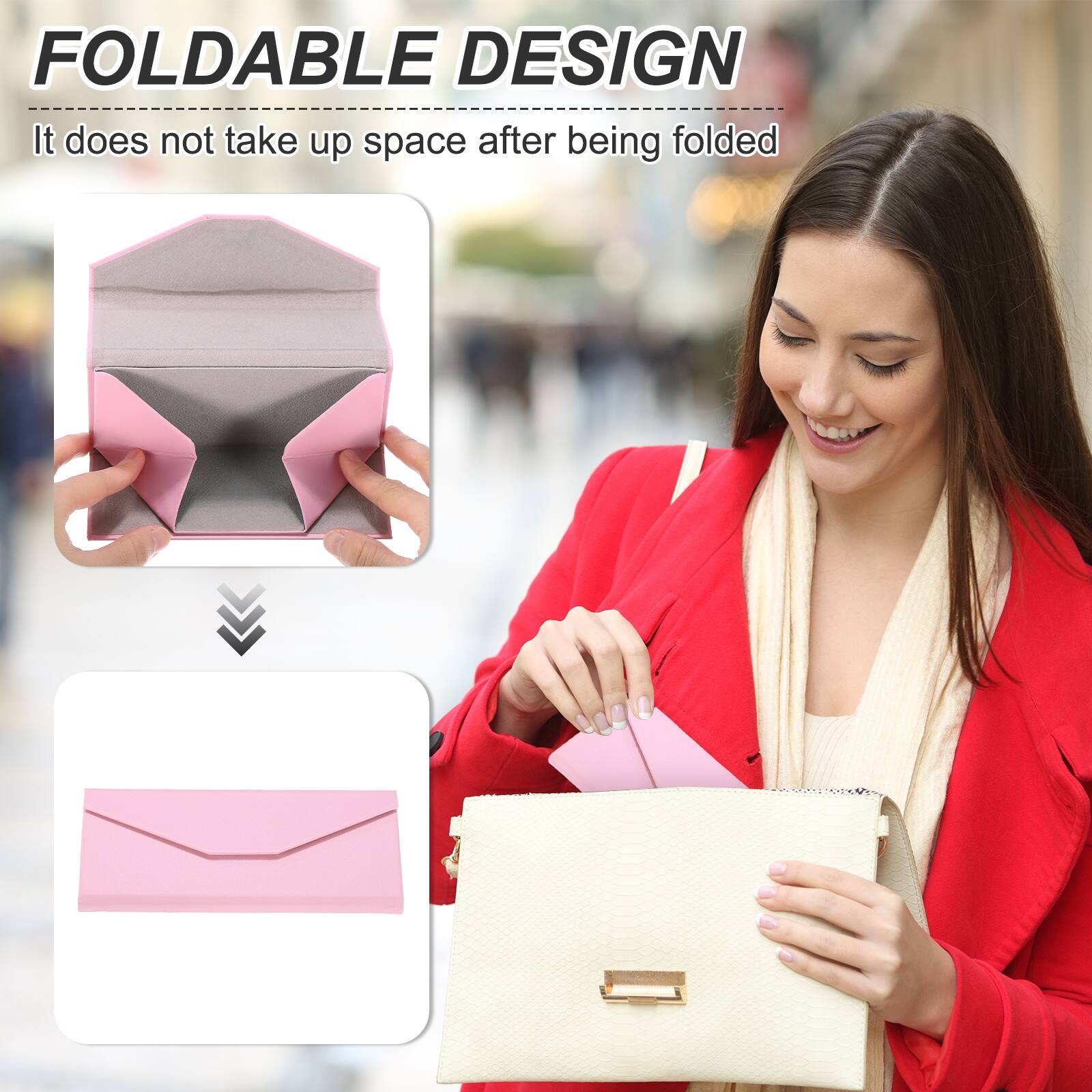 Unique Bargains Foldable Glasses Case, Triangle Magnetic Sunglass ...