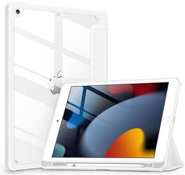 DTTO - Case for iPad 9th/8th/7th Generation 10.2 inch, Clear Back, TPU Shockproof Frame Cover - White