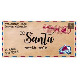 Fan Creations - Colorado Avalanche 6'' x 12'' Letter to Santa Sign - Multicolor