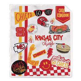 Pegasus - Kansas City Chiefs 60" x 70" Loco Fan Ultra Cozy Sherpa Blanket - Multicolor