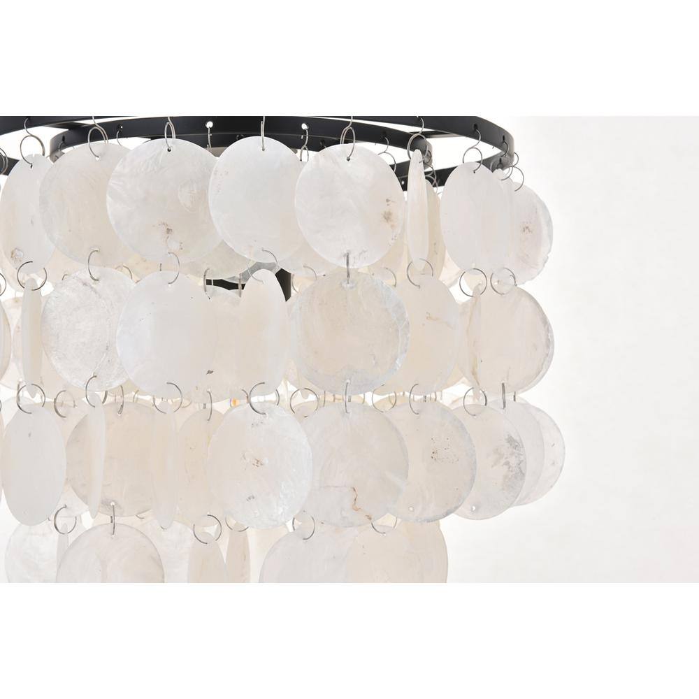 Alt View 1. Living District - Selene 1 light Black Pendant - Black And White.