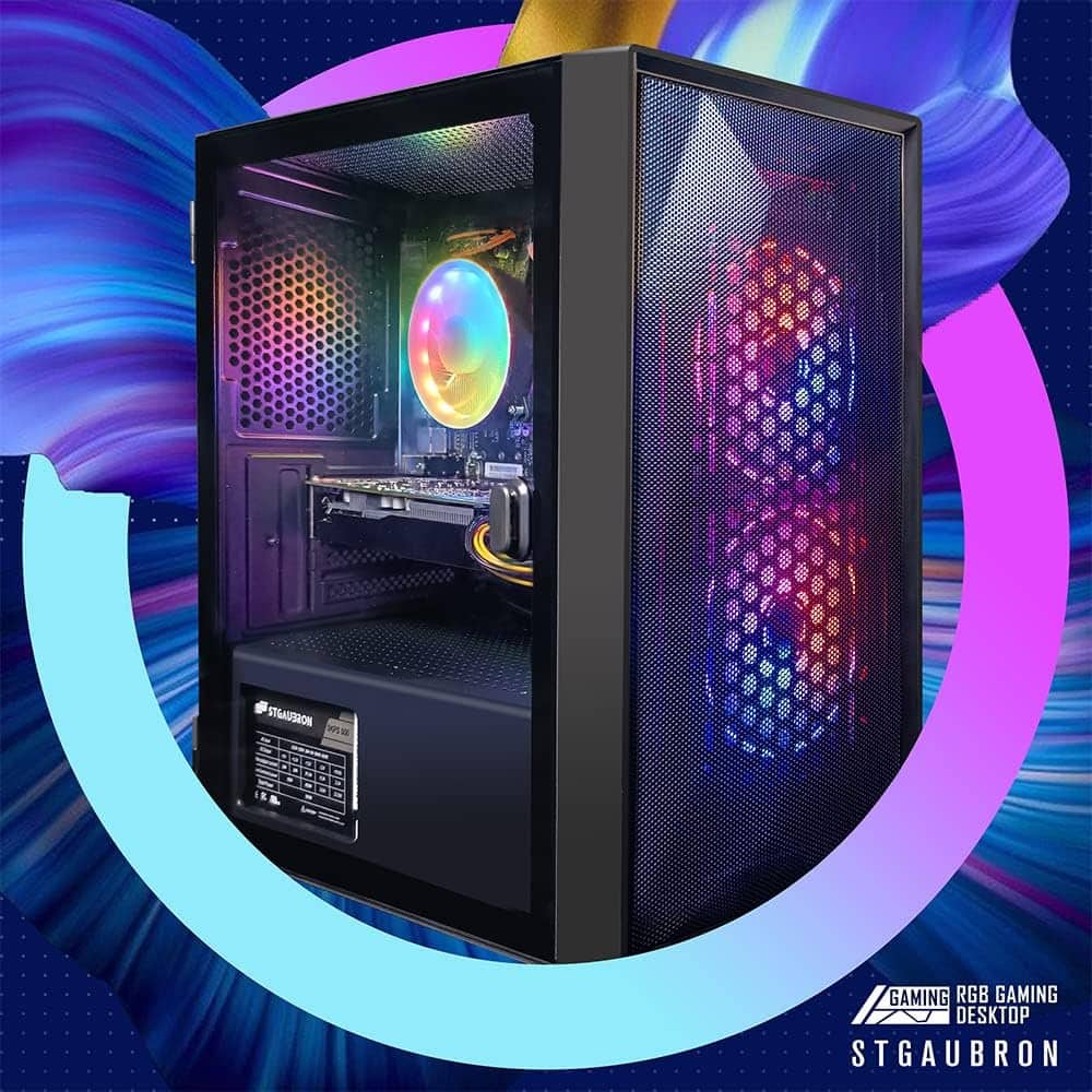 STGAubron Gaming PC Desktop Computer, Intel Core i5 up to 3.7GHz