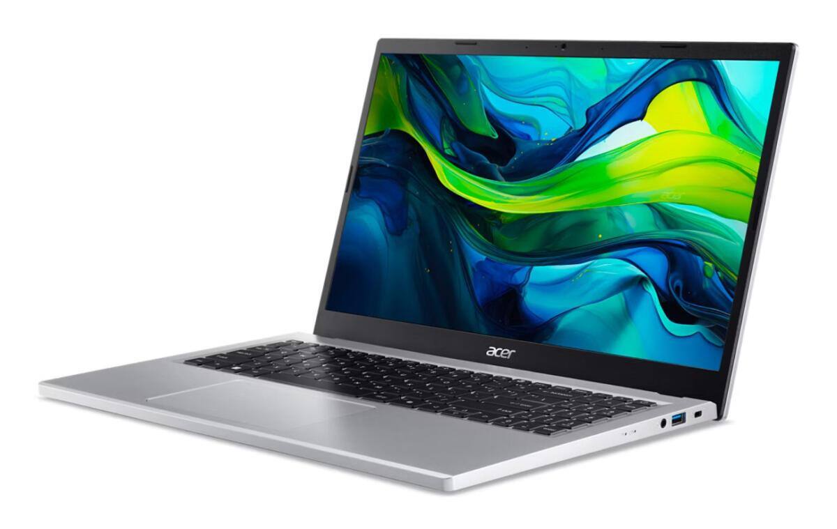 Left. Acer - Acer Aspire Go 15 AG15-31P 15.6" Notebook Intel i3 8GB RAM 128GB SSD Windows 11 - Silver.