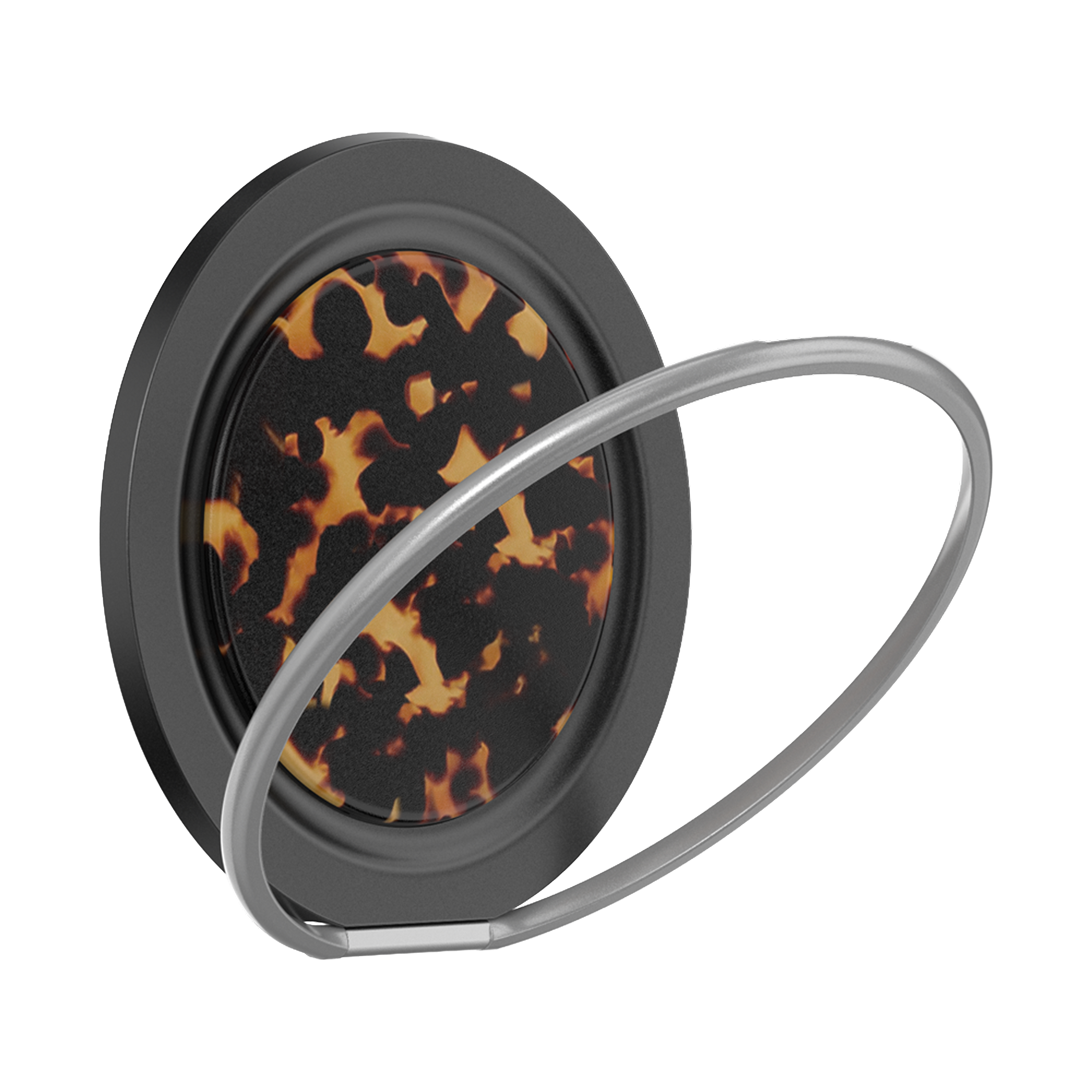 Alt View 5. PopSockets - PopSockets Low-Pro Grip for MagSafe, Ultra-Thin Magnetic Phone Grip with Kick-Out Stand - Tortoise.