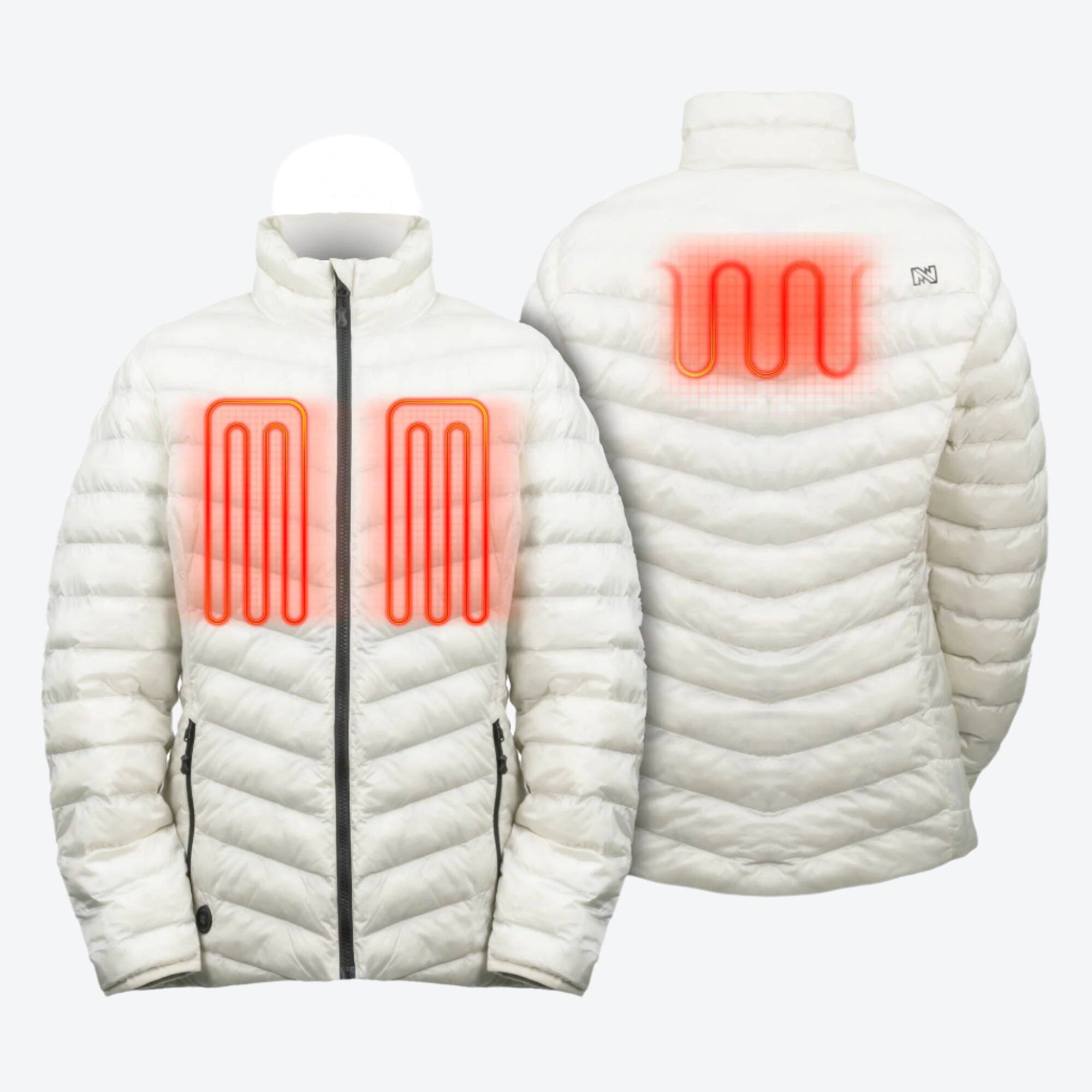 Alt View 1. Mobile Warming - Women's Backcountry Xtera Heated Jacket - Cream.