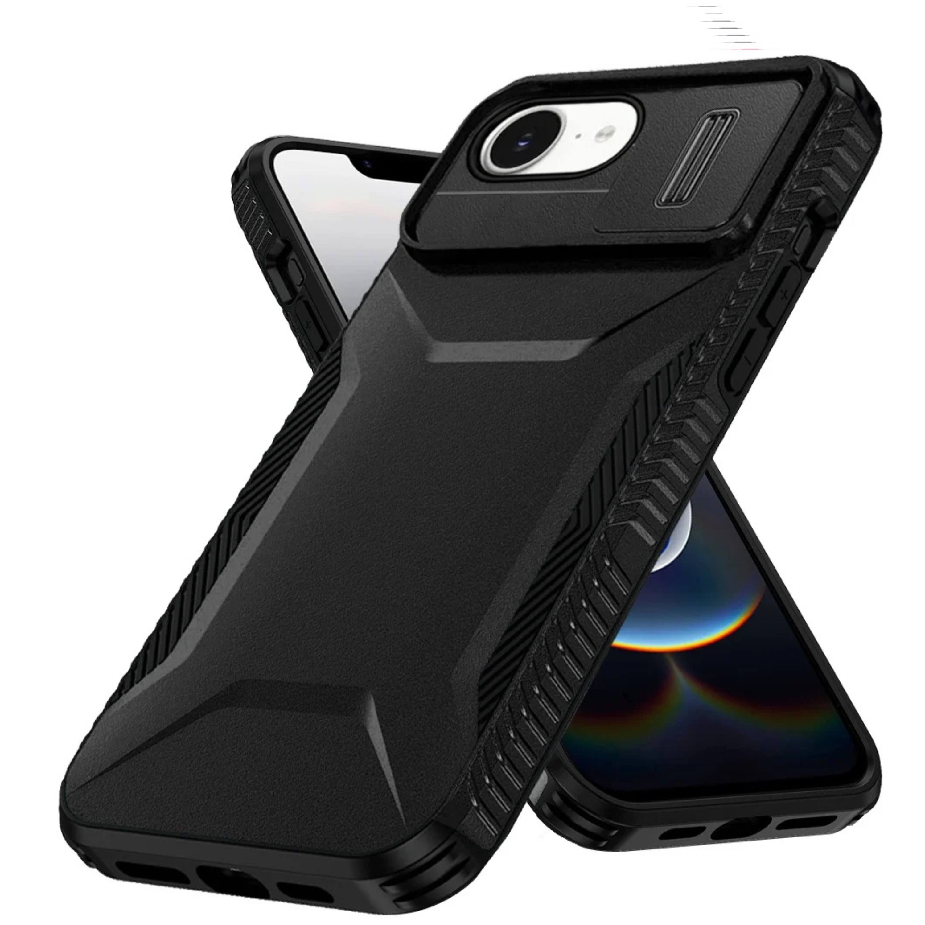 Kitcheniva Rugged Side Grip Sliding Lens Cover Dual Layer Phone Case ...