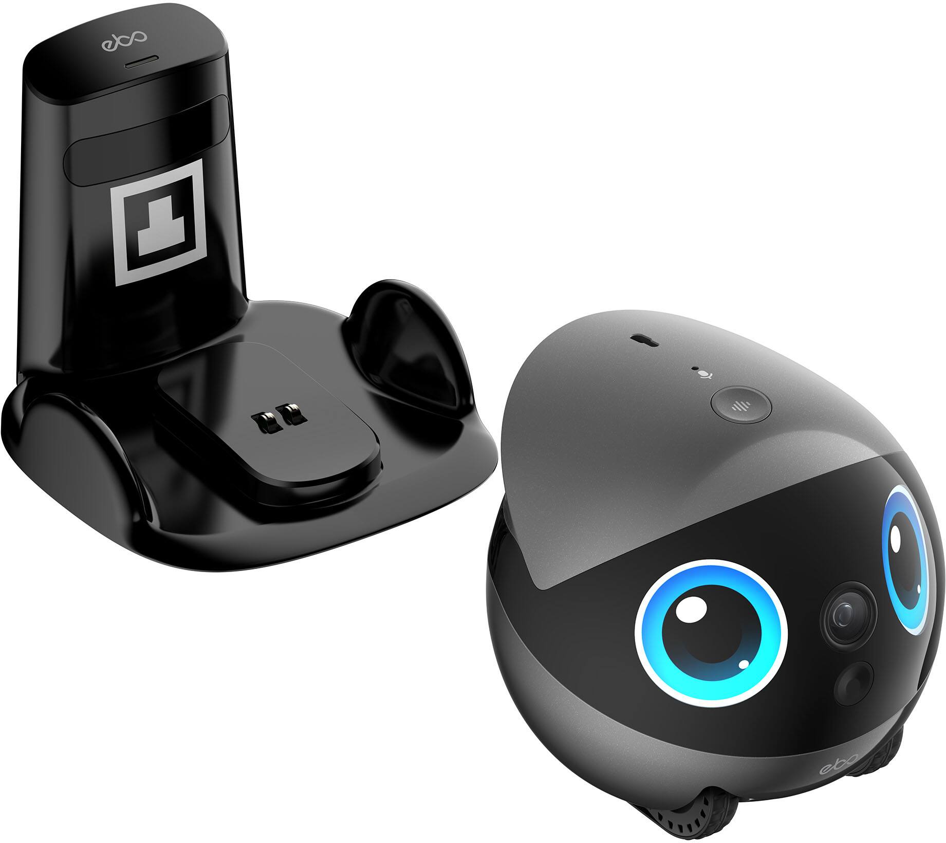 Alt View 16. Enabot - EBO Air 2 Plus FamilyBot with 3K Res, AI Assistant, 2-Way Video, Smart Patrol, 32-GB SD Card, Charging Dock, AC Adapter - Orbit Gray.