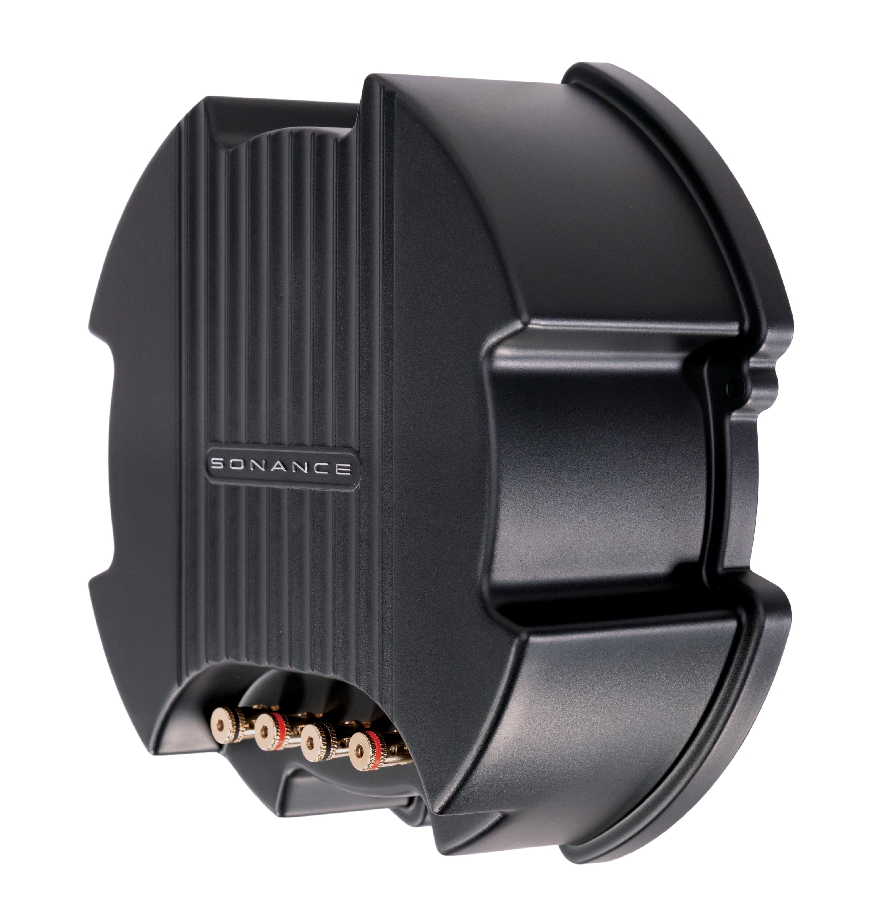 Left. Sonance - MEDIUM ROUND RETRO ENCLOSURE - MAG Series Retrofit Enclosure for 6.5" In Ceiling Speakers (Pair) - Black.