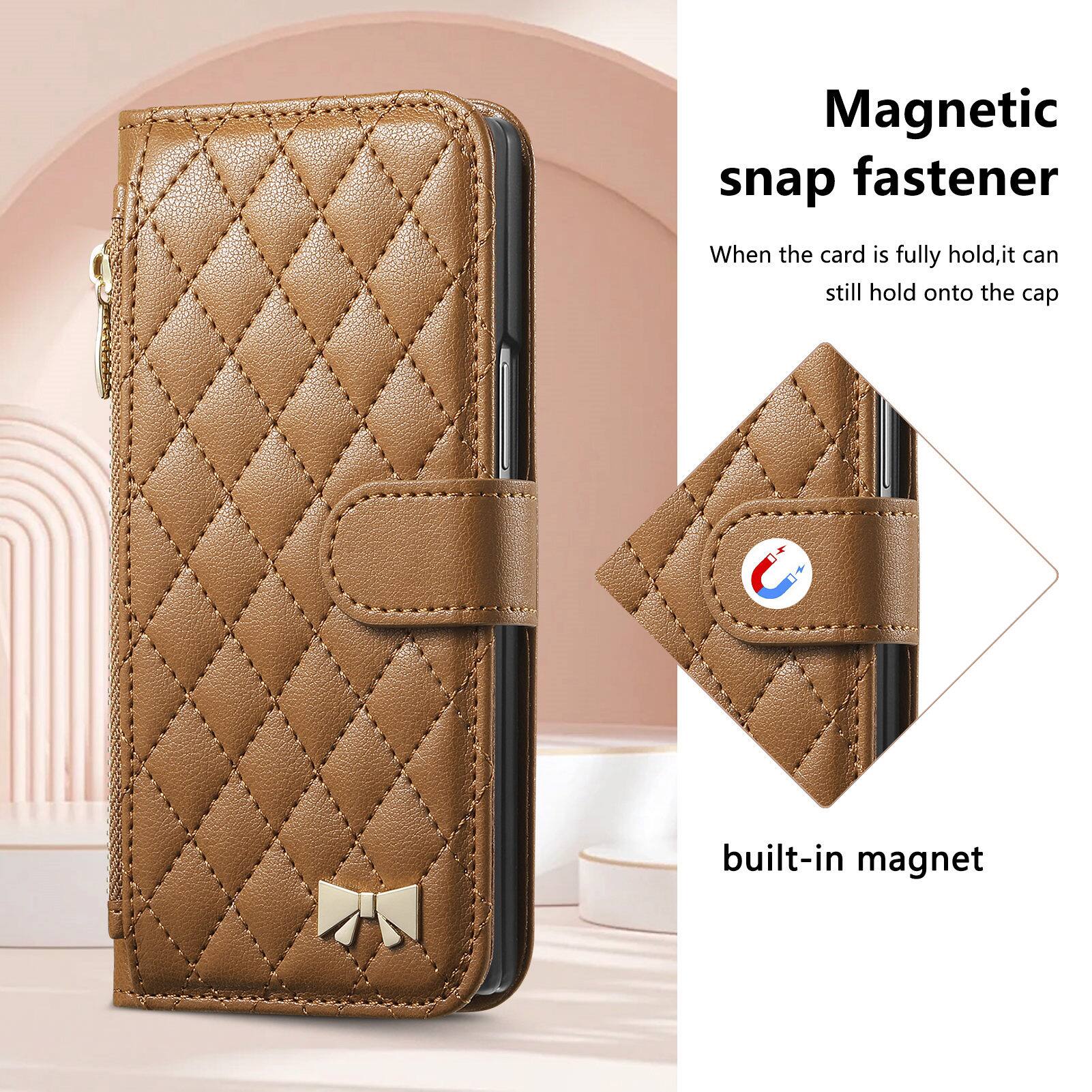Magnetic snap fastener  
When the card is fully hold, it can still hold onto the cap built-in magnet