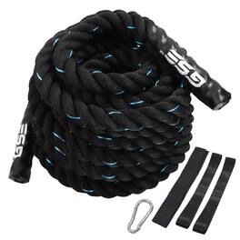 GSE Games & Sports Expert - 2" Diameter Battle Rope, Workout Battle Ropes for Home Gym & Outdoor (40FT) - Blue