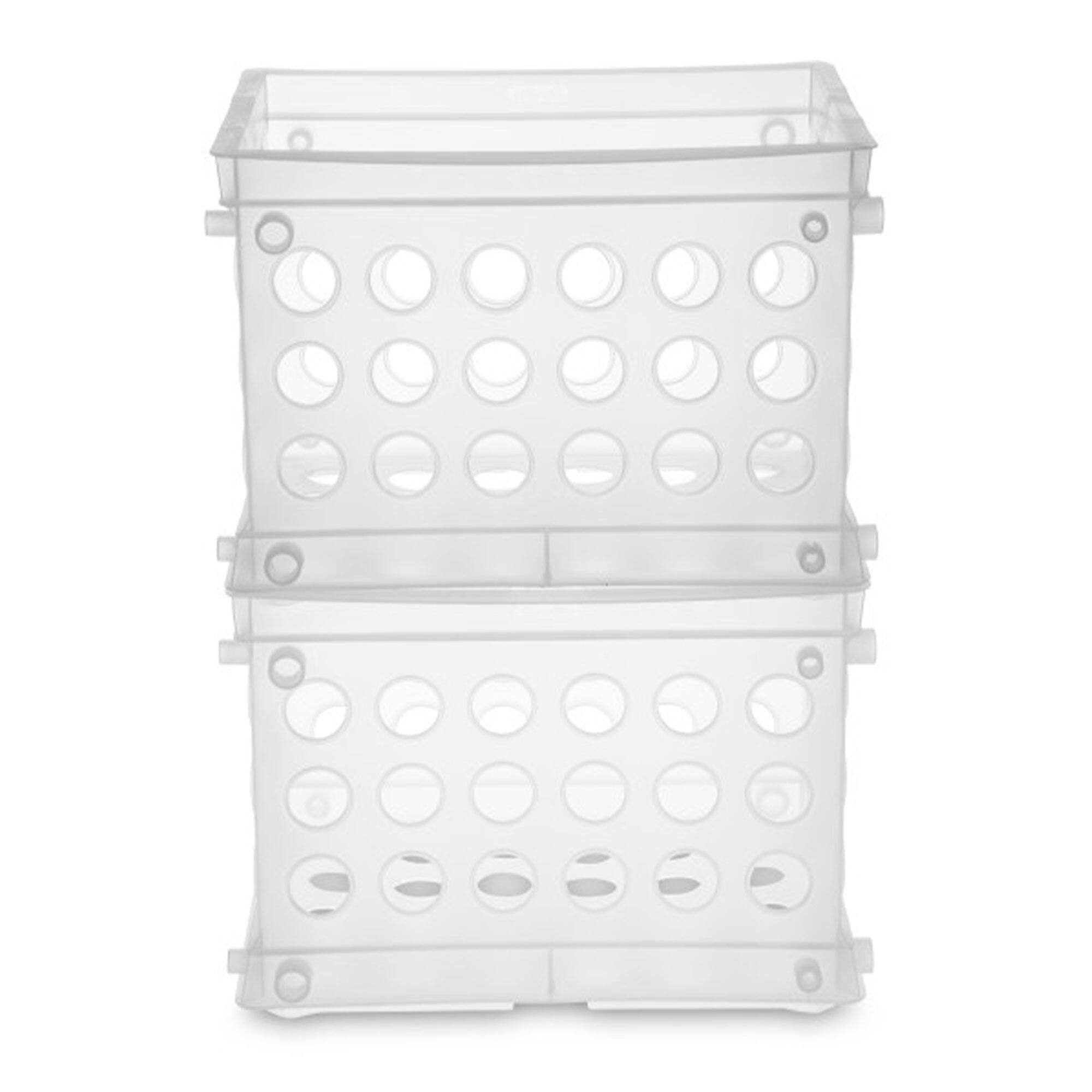 Alt View 8. Sterilite - Sterilite Convenient Mini Square Small Storage Organizing Crate, Clear (36 Pack) - Clear.