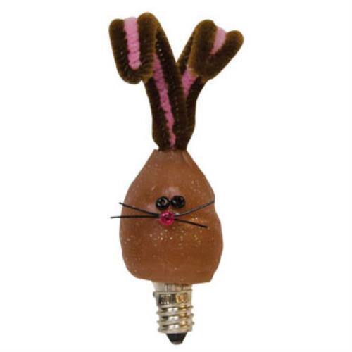 Front. BreeBe - Chocolate Bunny Silicone Bulb - 4W - Brown.