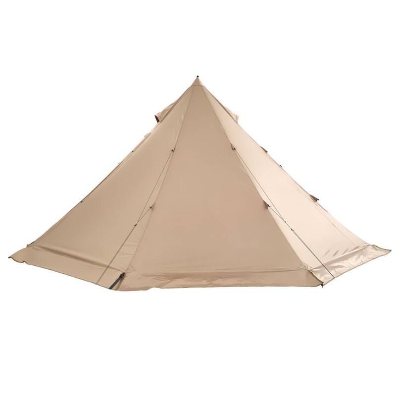 Alt View 2. HTUTWOO - Hot Tent for 4 Persons - Portable Winter Tent with Stove Jack, Waterproof Canvas Camping Tents,Lightweight Shelter Tents - Brown.