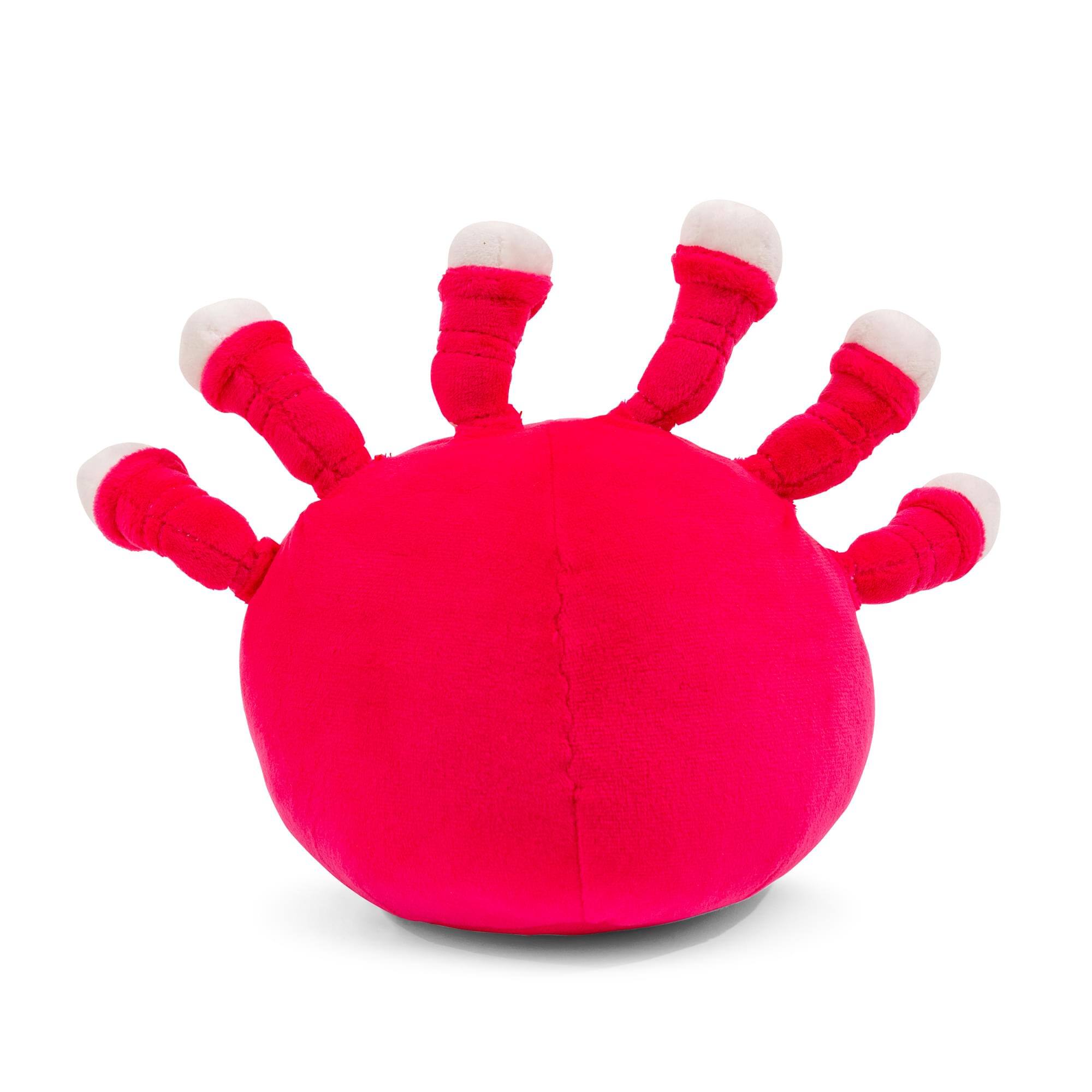 Alt View 2. Toynk - Eyeball Overlord 8-Inch Collector Plush - Red.