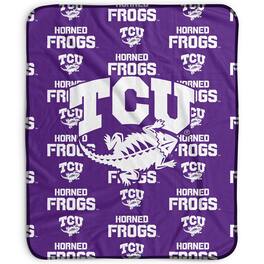 Pegasus - TCU Horned Frogs 50" x 60" Repeat Wordmark Fleece Blanket - Multicolor
