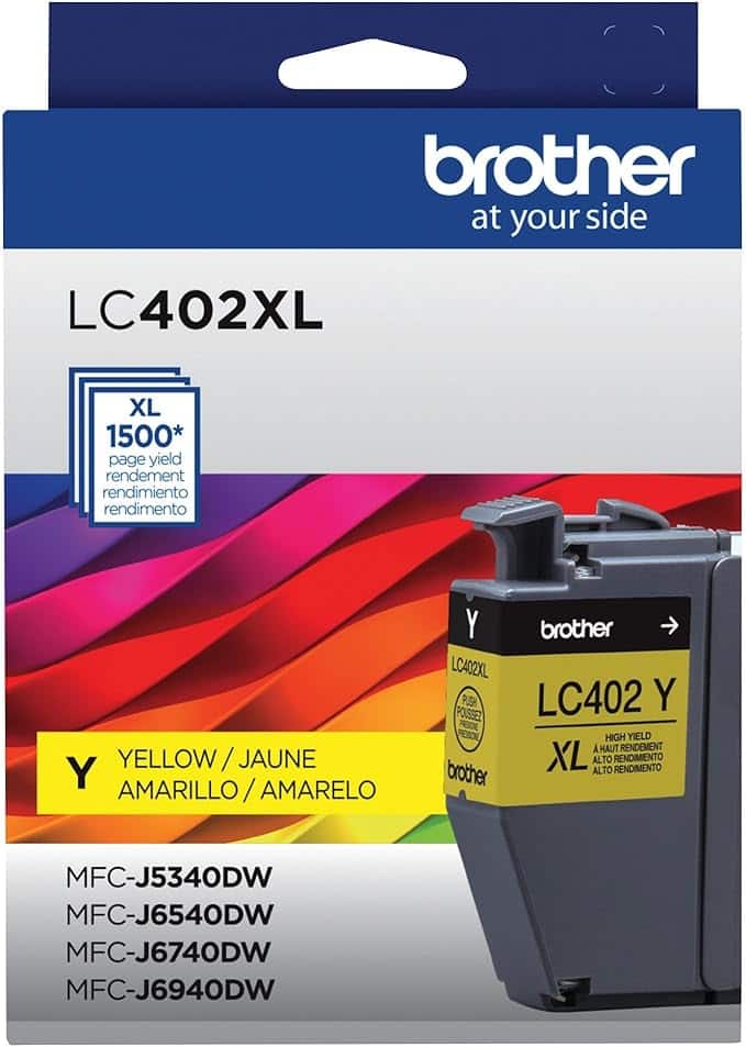 Genuine Brother LC402XLY High Yield Yellow Ink Cartridge