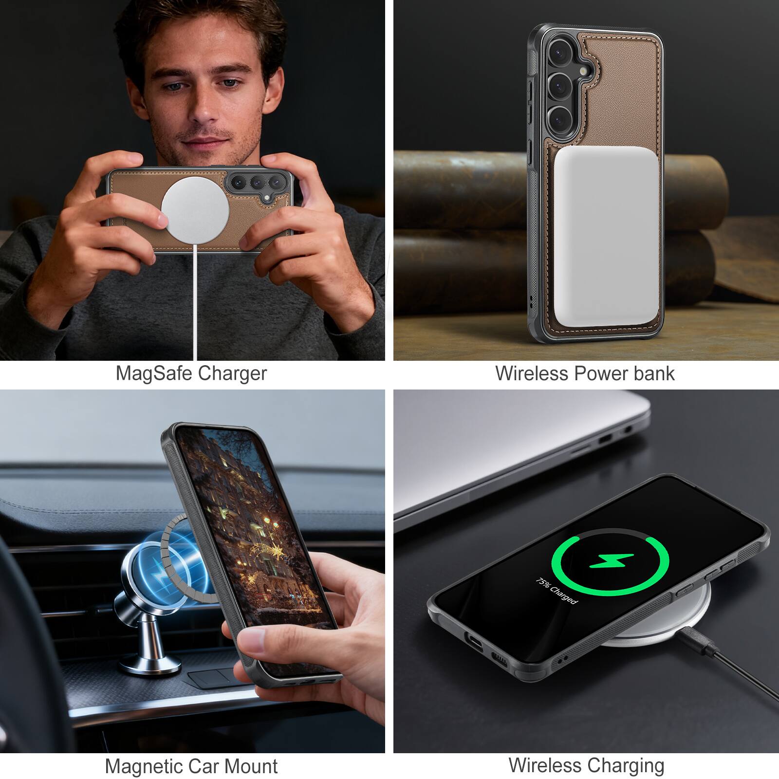 - MagSafe Charger
- Wireless Power Bank
- Magnetic Car Mount
- Wireless Charging