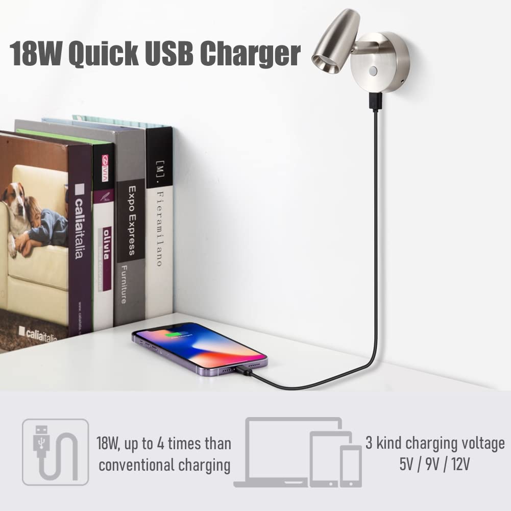 18W Quick USB Charger

18W, up to 4 times than conventional charging

3 kind charging voltage
5V / 9V / 12V