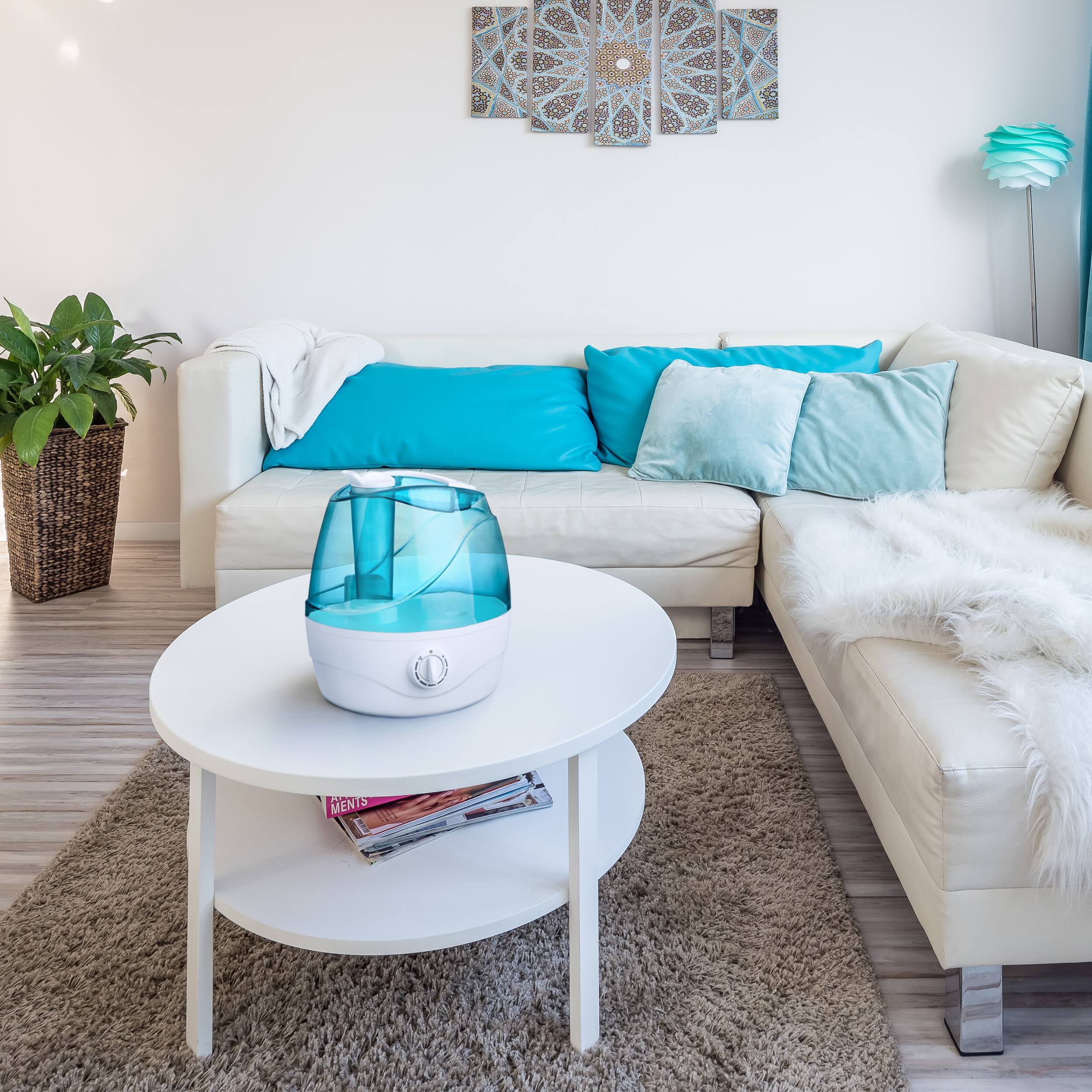 Alt View 3. Optimus - Optimus 1.4 Gallon Cool Mist Ultrasonic Humidifier - Teal.