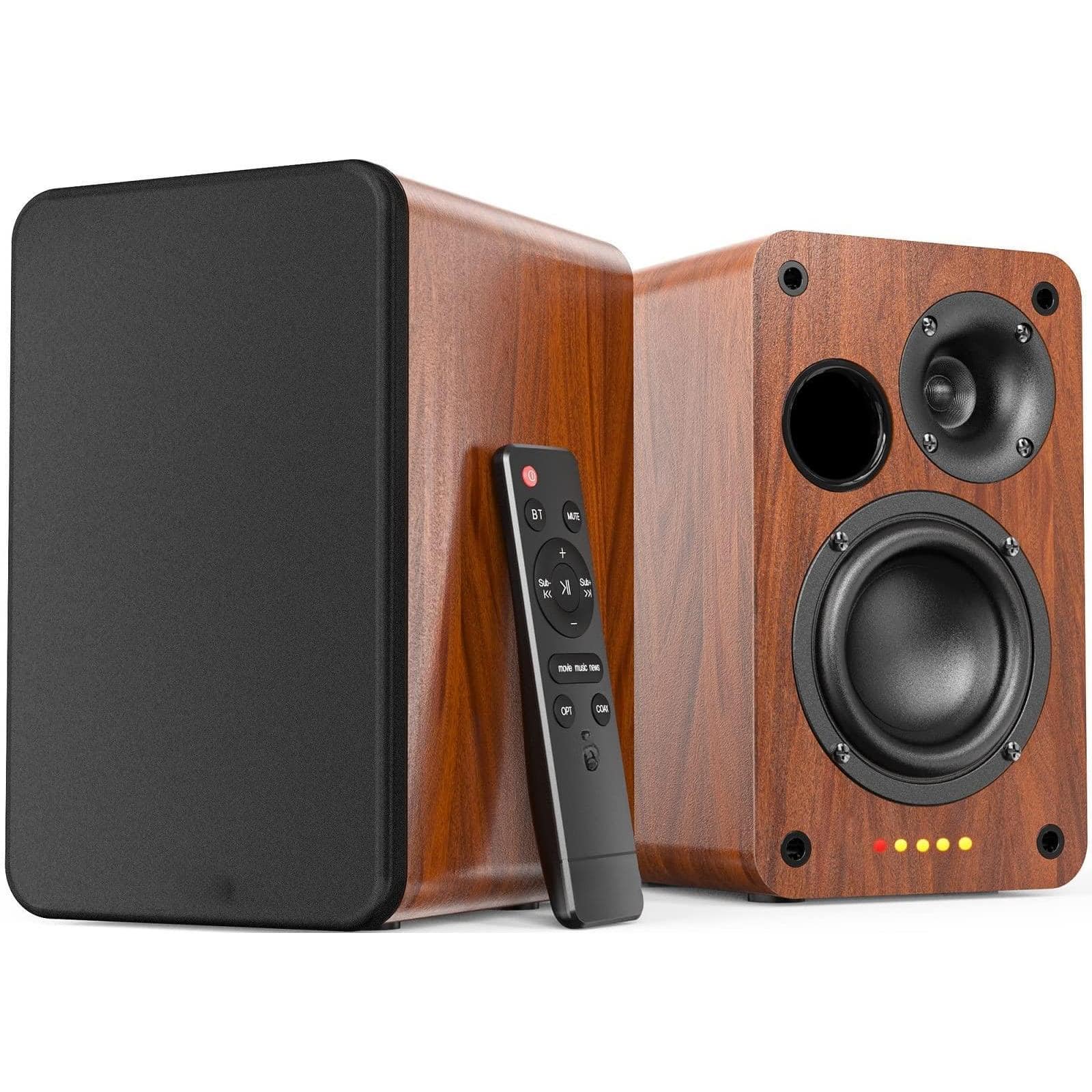 Cedar Assembly - Bookshelf Speakers 30w X 2 Tv With 3 Woofer Turntable Optical aux rca Input For Pc And 𝐁𝐥𝐮𝐞𝐭𝐨𝐨𝐭𝐡 5.3 - 3.5 Inch Woofer