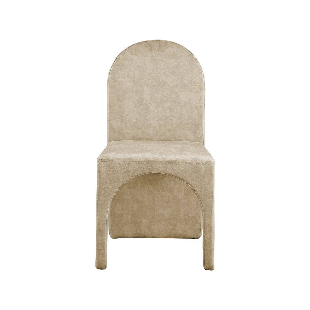 Alt View 2. Meridian Furniture - Summer Beige Velvet Dining Side Chair, Set of 2 - Beige.