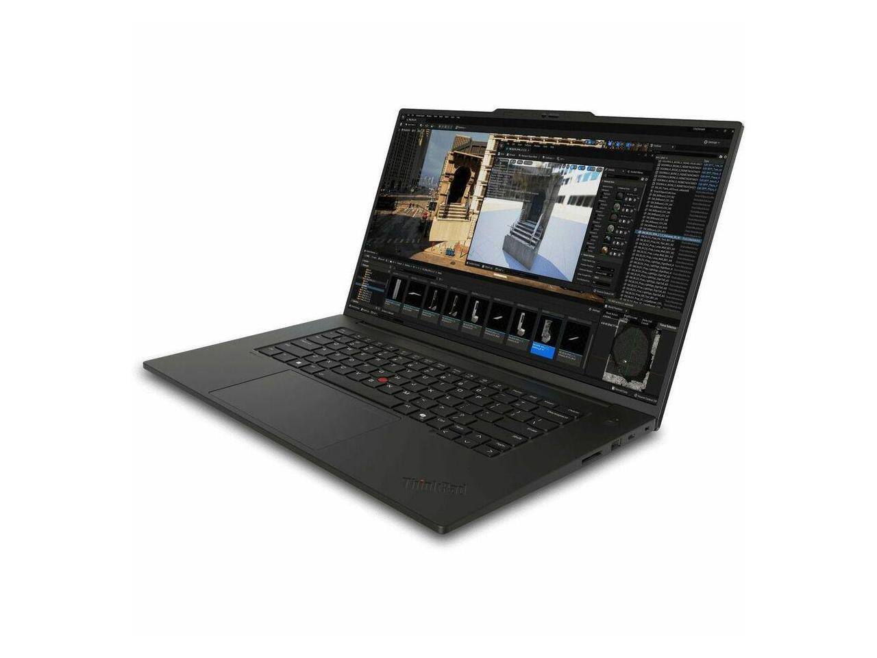 Alt View 3. Lenovo - Lenovo ThinkPad P1 Gen 7 16" Touch, Intel Ultra 7, RTX 1000, 32GB, 1TB, Win 11 Pro - Black.