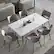 Alt View 3. luck idea - 94.4" Retractable Sintered Stone Dining Table, Seats 8 - 10 People - Bright white.
