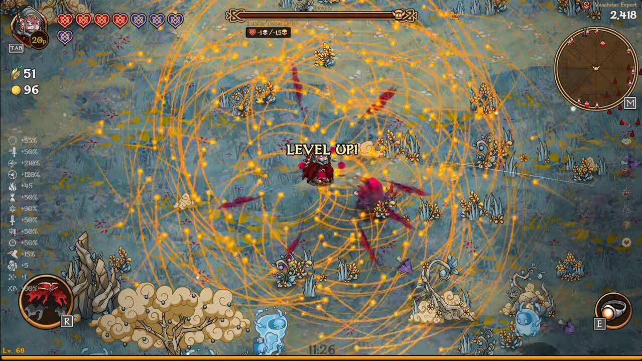 TAB 20p Hanfnet a 1SC 0/-15 dk 2 anaheim: Expert 2,418 51 96 M +55% +50% +210% LEVEL UP! +120% +45 +50% 90% +50% 50% +50% 15% +5 +1 X. 30% R E Lv. 68 11:26