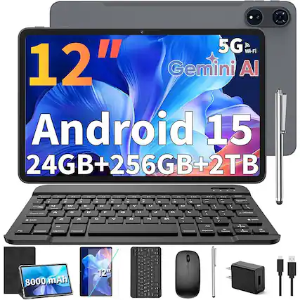 5G Wi-Fi
12"
Gemini AI
Android 15
24GB+256GB+2TB
8000 mAh