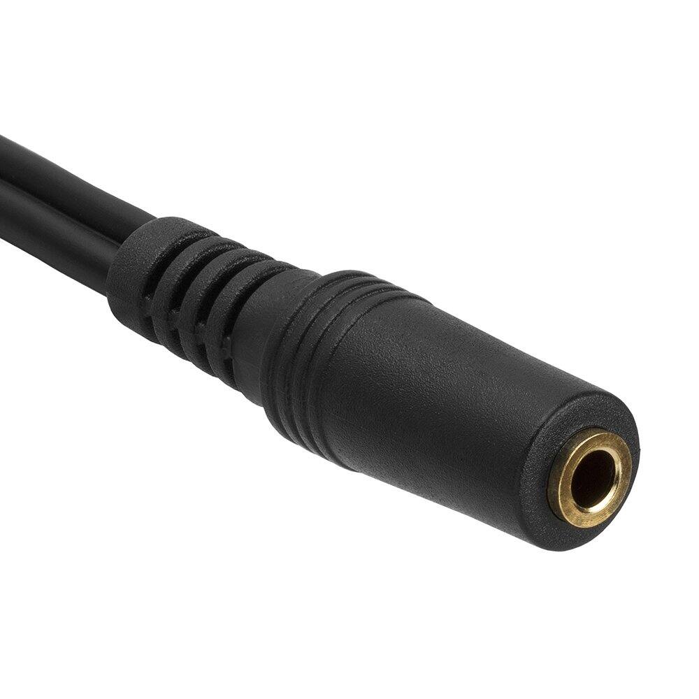 Left. Cmple.com - Cmple - Stereo Audio Y Adapter Cable, 3.5mm to RCA & RCA Splitter, Male to Female AUX Cable - 3.5mm F to 2 RCA M - Black.