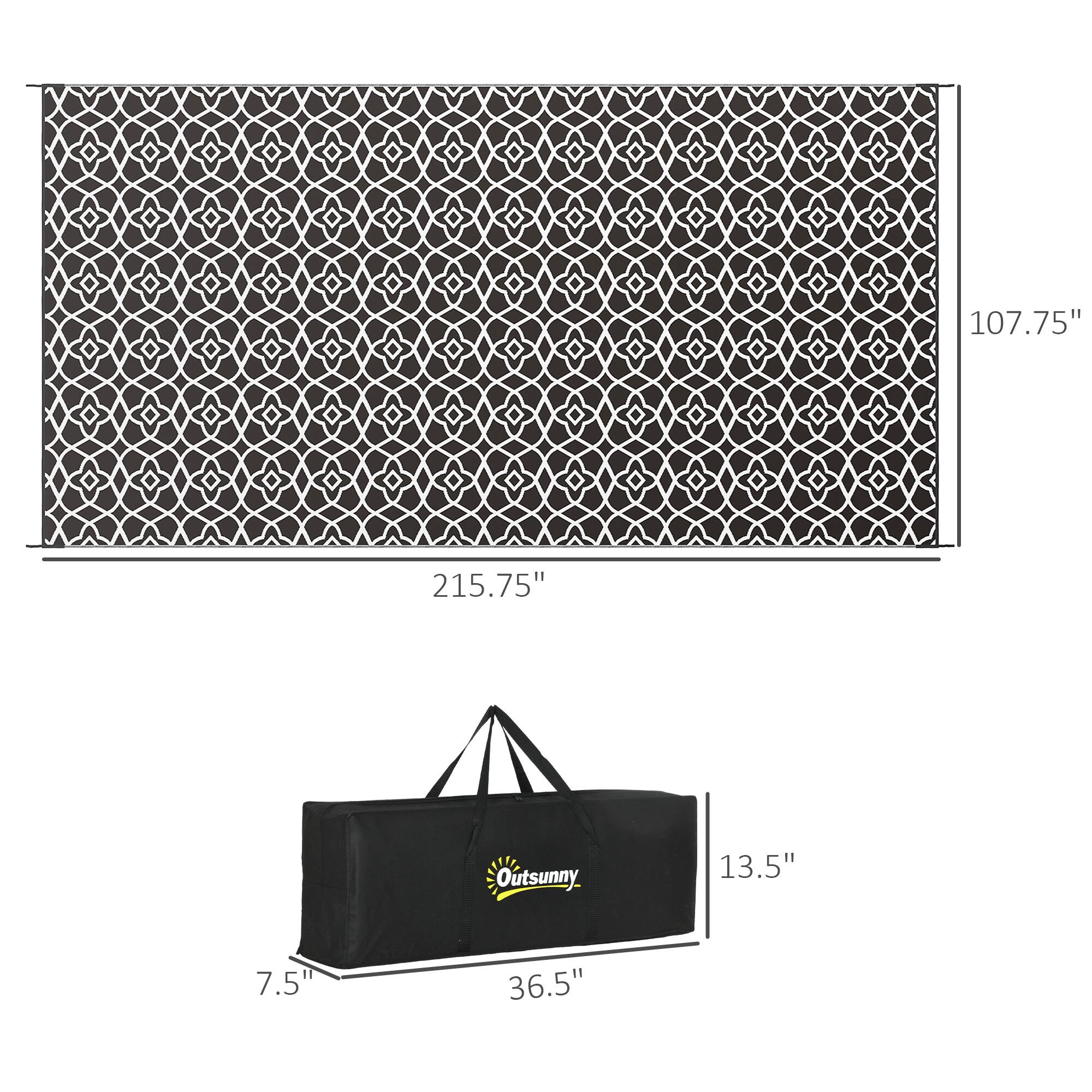 Outsunny 107.75" 215.75" 13.5" 7.5" 36.5"