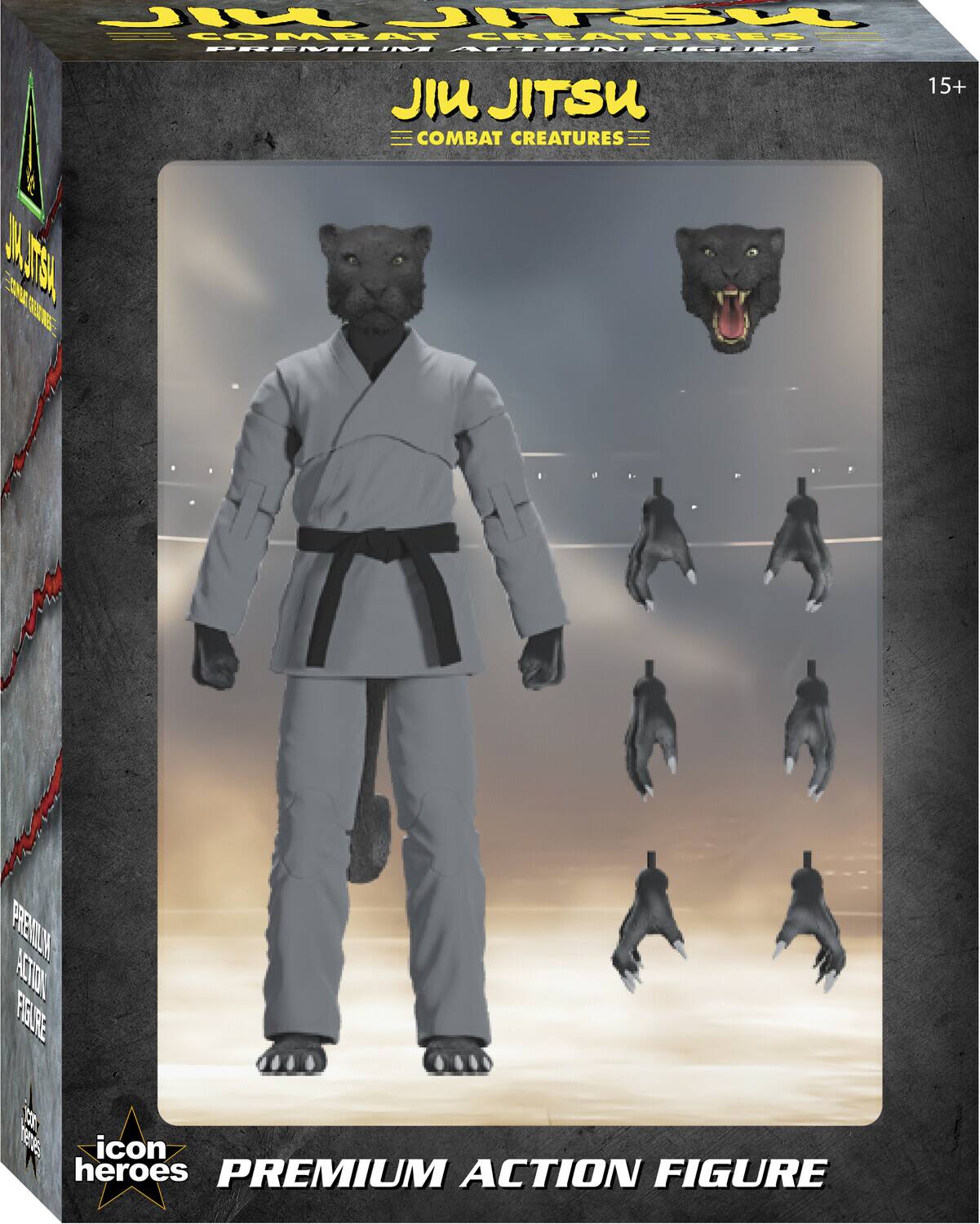 JIU JITSU COMBAT CREATURES  
PREMIUM ACTION FIGURE  

15+  

icon heroes  

PREMIUM ACTION FIGURE