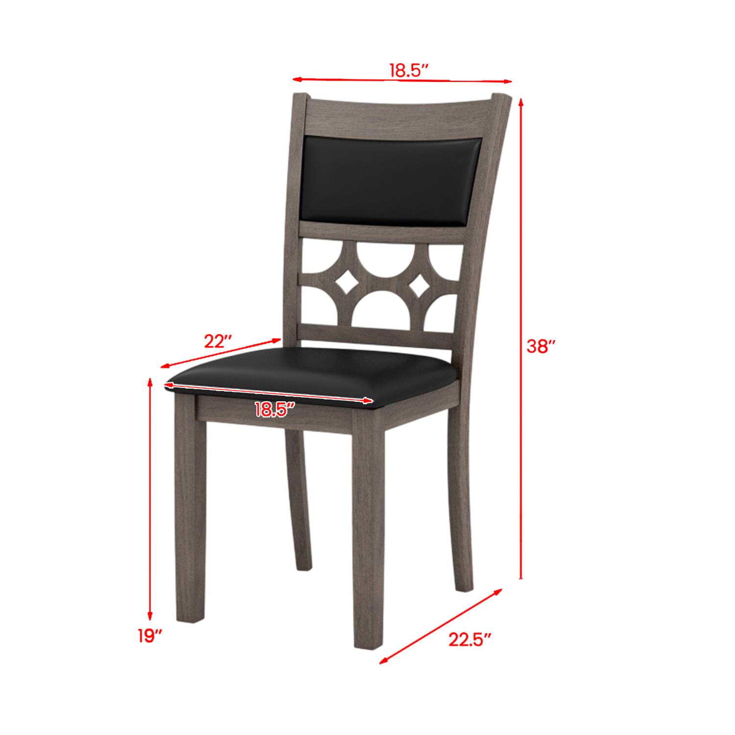 18.5" 22" 38" 18.5" 19" 22.5"