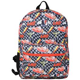 Disney - Cars Lightning Mc Queen Checkered 16" Nylon School Backpack for Kids, with a front Pocket - Assorted Pre-Pack