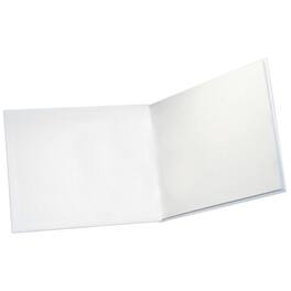 ASHLEY PRODUCTIONS - Big Hardcover Blank Book, Landscape, White - 11" x 8.5"