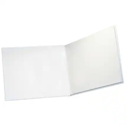Front. ASHLEY PRODUCTIONS - Big Hardcover Blank Book, 11" x 8.5" Landscape, White - 11" x 8.5".
