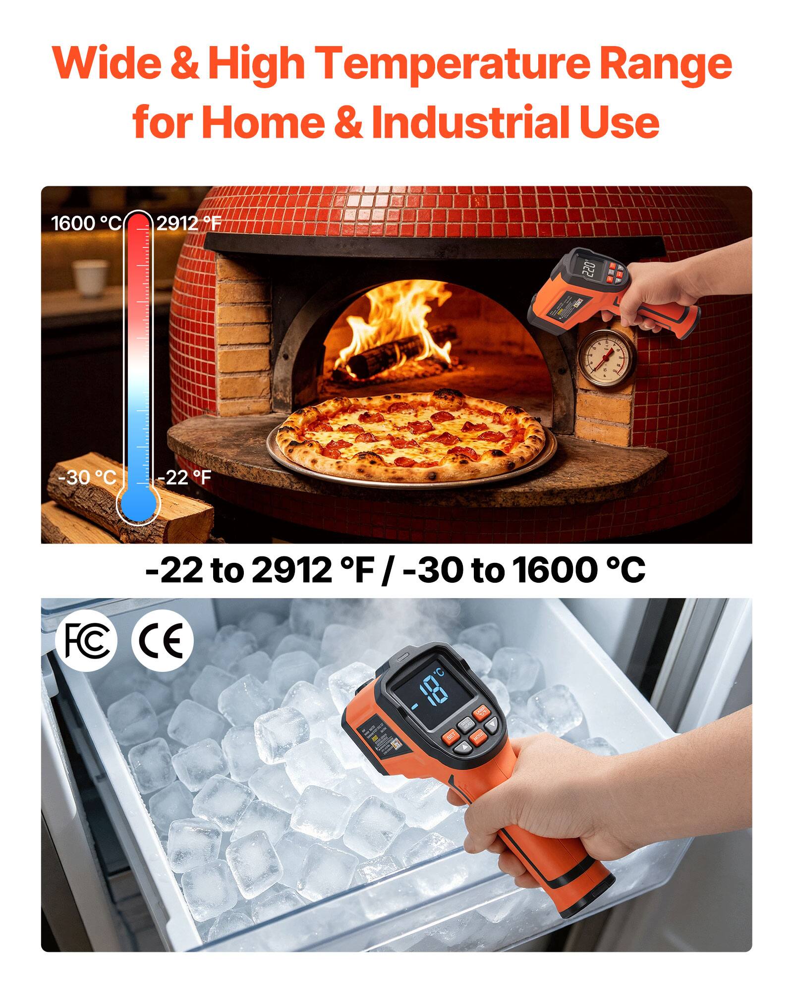 Wide & High Temperature Range for Home & Industrial Use

-22 to 2912 °F / -30 to 1600 °C

FC CE