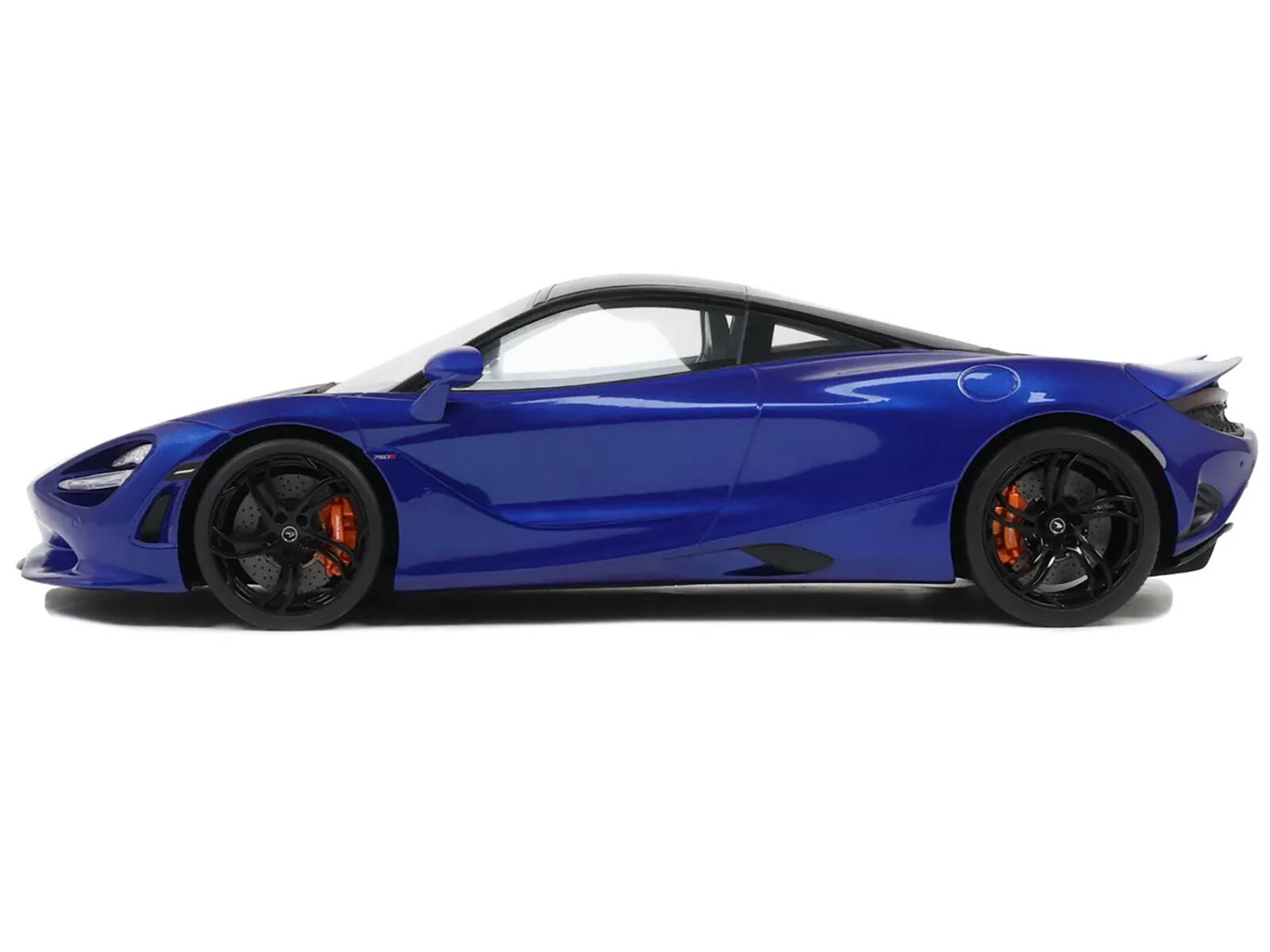 Alt View 3. GT Spirit - 2023 McLaren 750S Coupe Blue Metallic with Black Top 1/18 Model Car by GT Spirit.