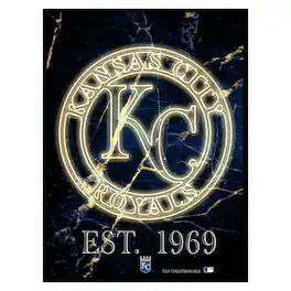 Fan Creations - Kansas City Royals 12'' x 16'' Framed Circle Logo Print - Black