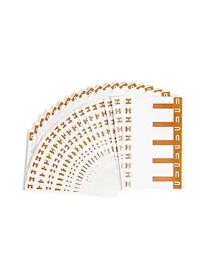 Front. Smead - Alphabetical Character Labels, H And U, Dark Brown, 100/Pk - Brown.