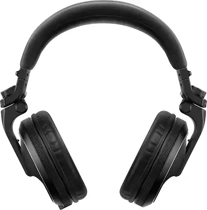 Front. Pioneer DJ - Over-Ear DJ Headphones, Includes Short Coiled Cable - Black.
