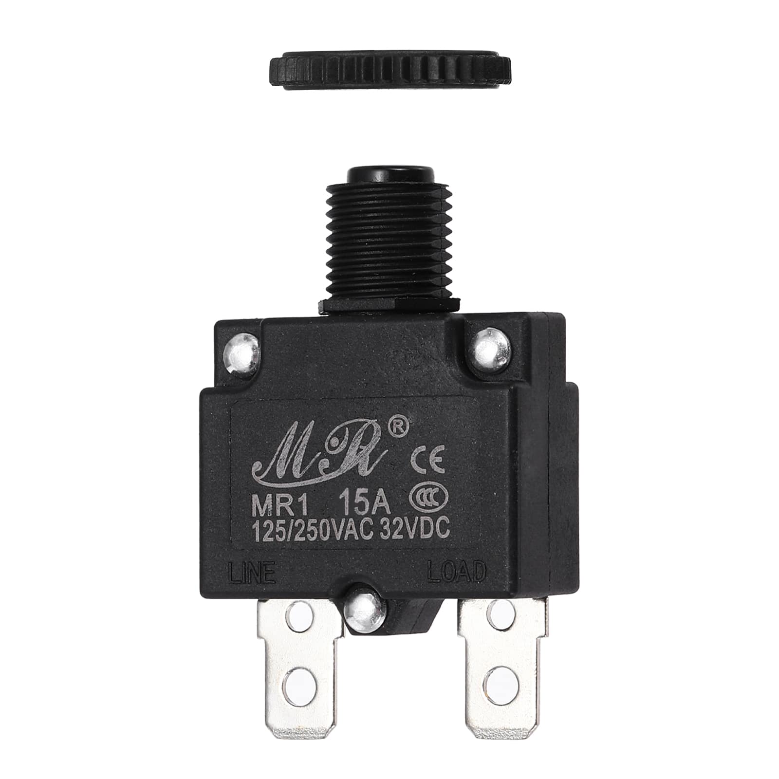 Unique Bargains - 15A Thermal Circuit Breaker, 125/250V AC,32V DC, Push Button Manual Reset Circuit Overload Protector Switch - Black price history on PriceWatchPro