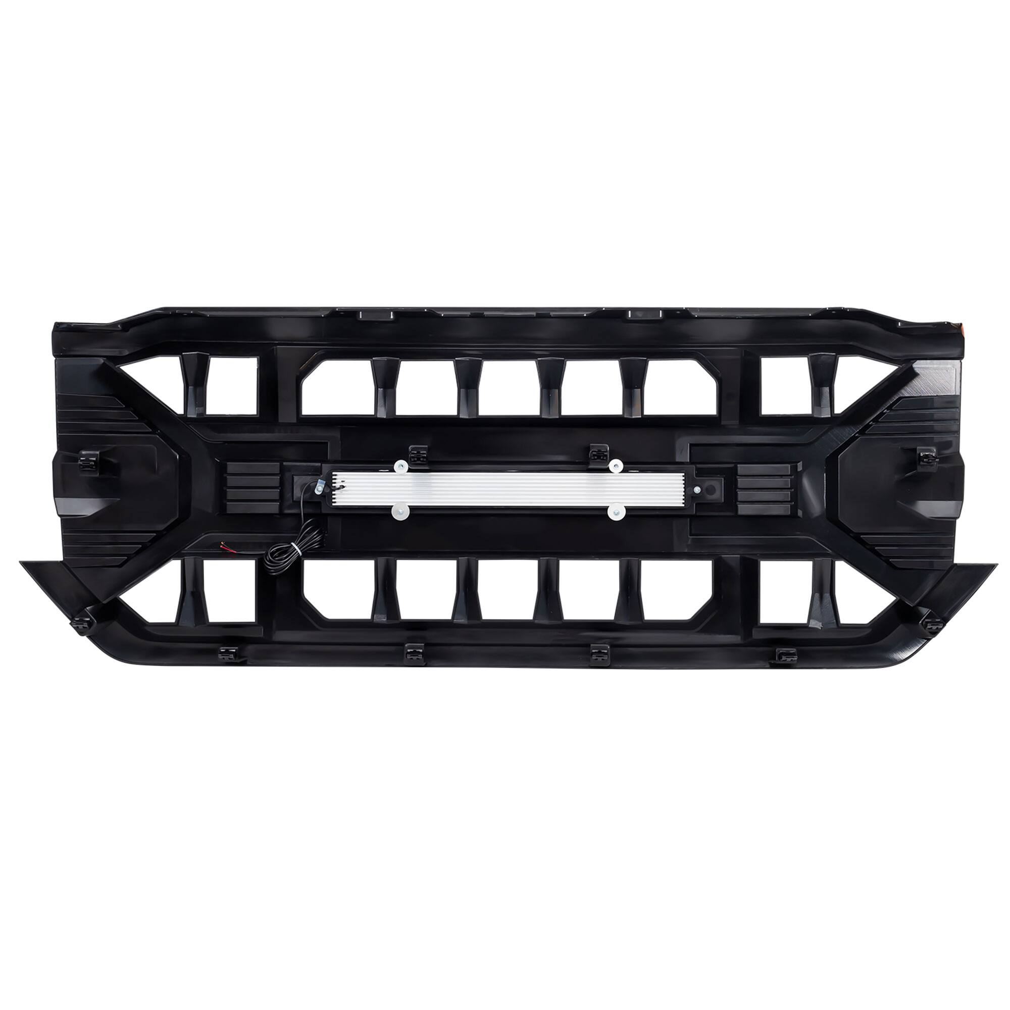 Alt View 8. AMERICAN MODIFIED - AMERICAN MODIFIED Armor Grille for 2016-2019 Chevy Silverado 1500, Glossy Black - Glossy Black.