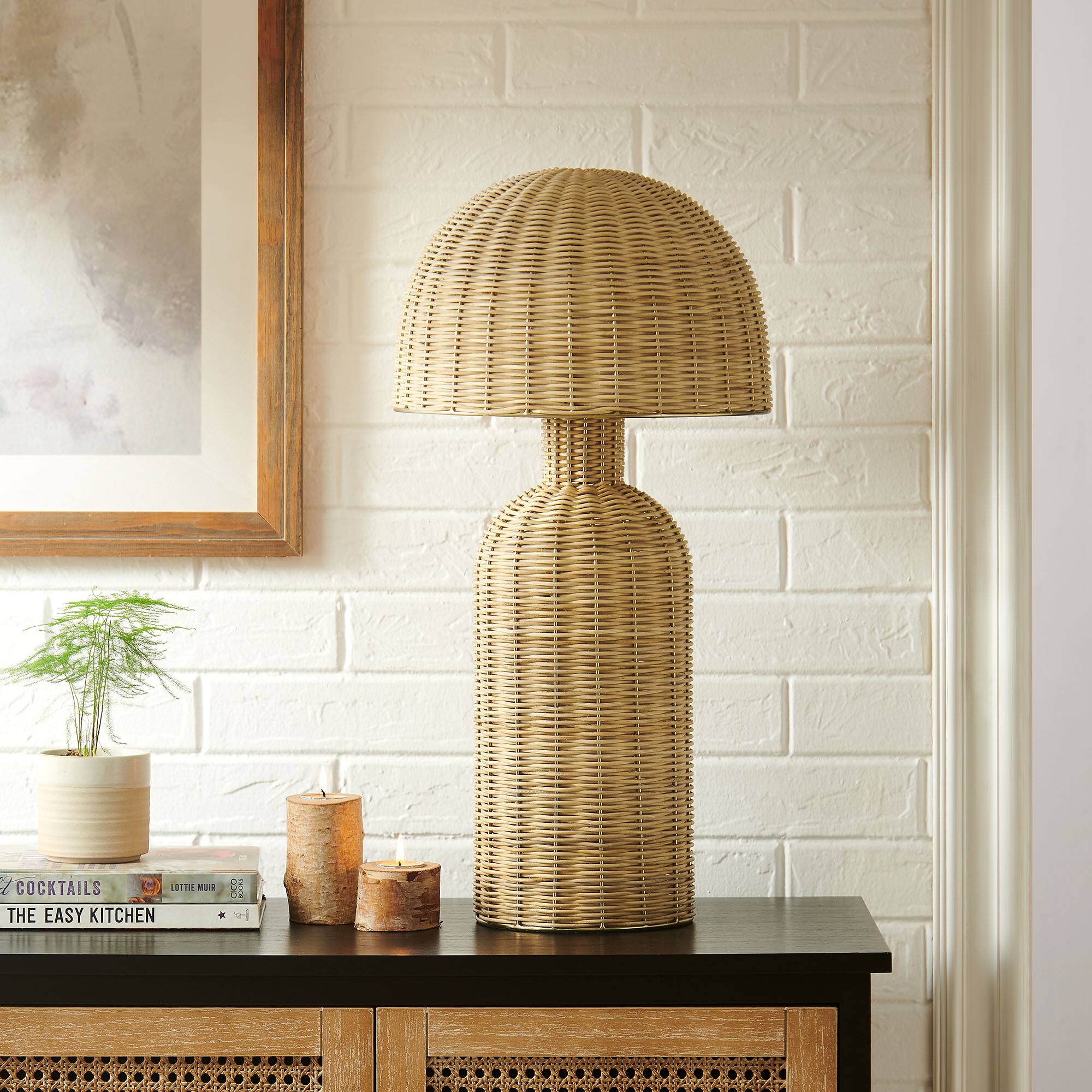 Briar Rattan Table Lamp by Modway - Natural