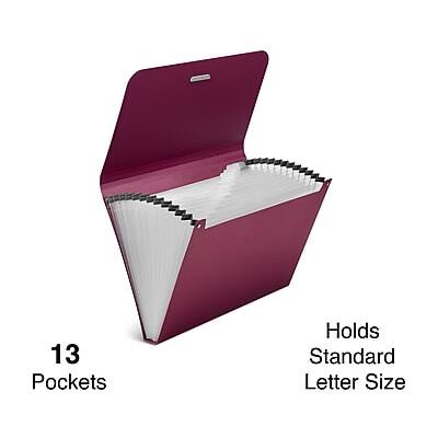 13 Pockets  
Holds Standard Letter Size