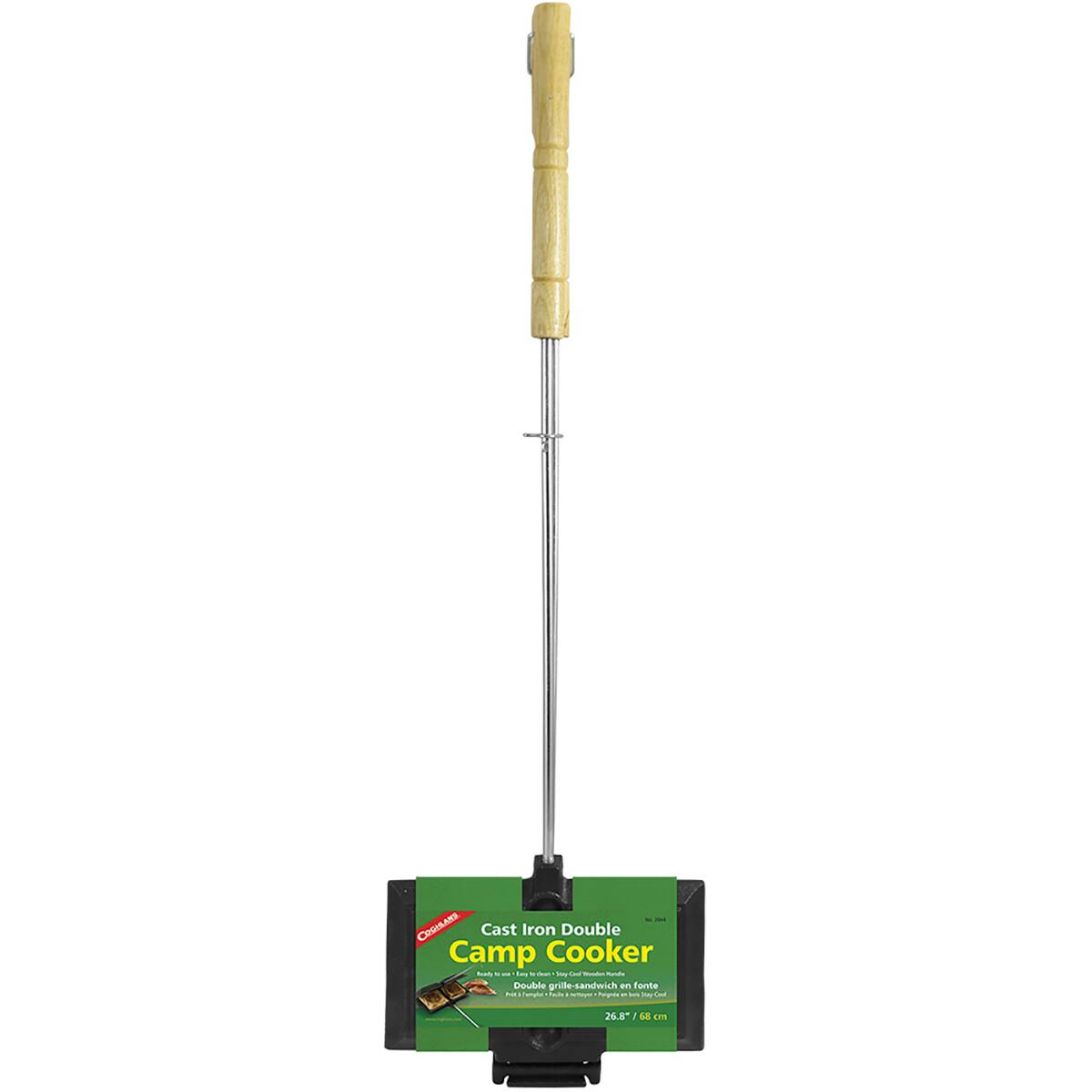 CRSIANS Cast Iron Double Camp Cooker - Cast Iron Double Camp Cooker - my ho Saur - Double Gwbnca-ating em fonte A - - ncde - Paranta - k hasd 26.8"