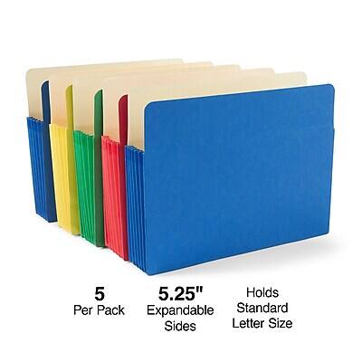 5 Per Pack  
5.25" Expandable Sides  
Holds Standard Letter Size