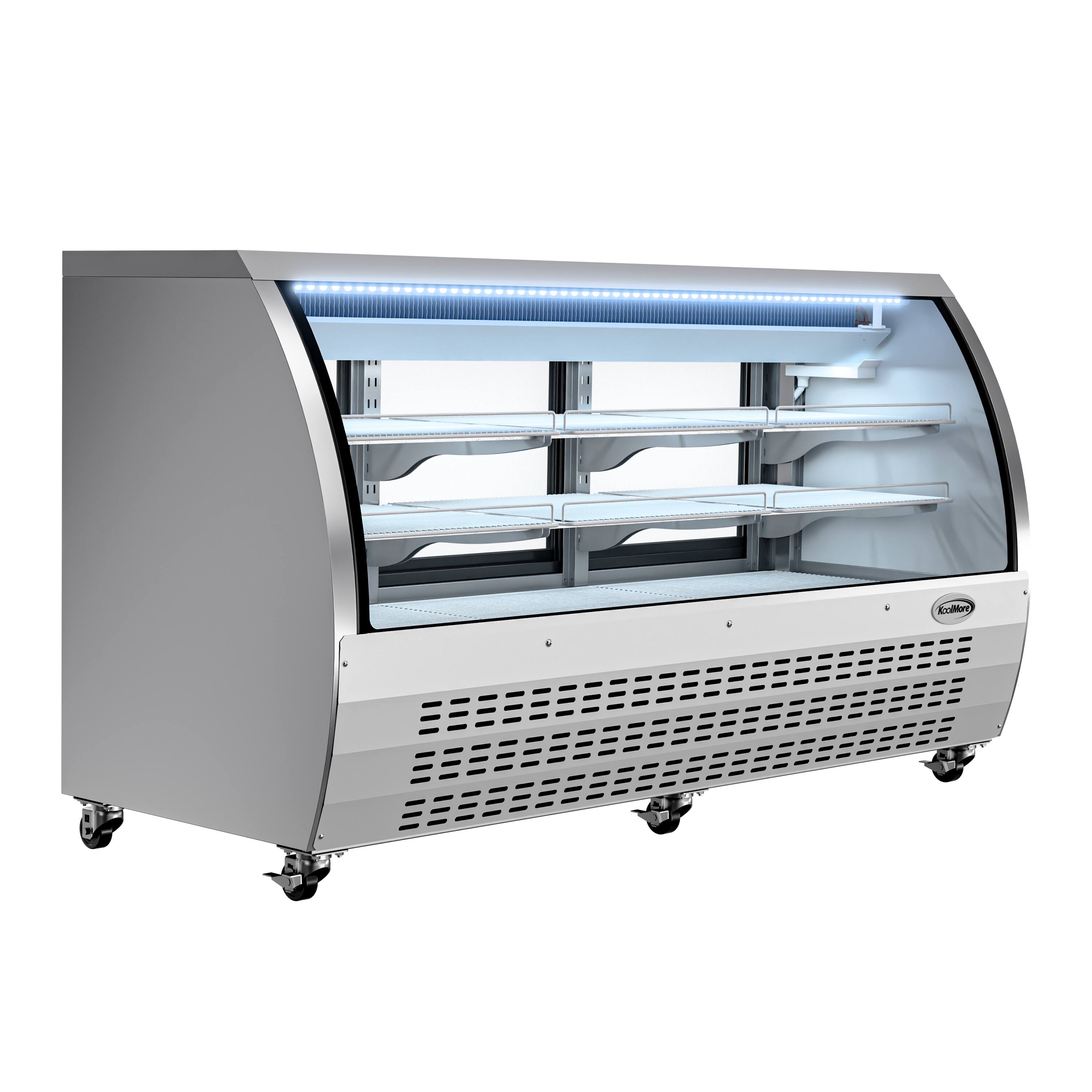 Alt View 3. Koolmore - 82 in. Deli Display Refrigerator - 32 Cu Ft. RD32C-SS - Stainless-Steel.