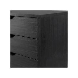FurniFact - Composite Wood Filing Cabinet with 7 Drawers - Black
